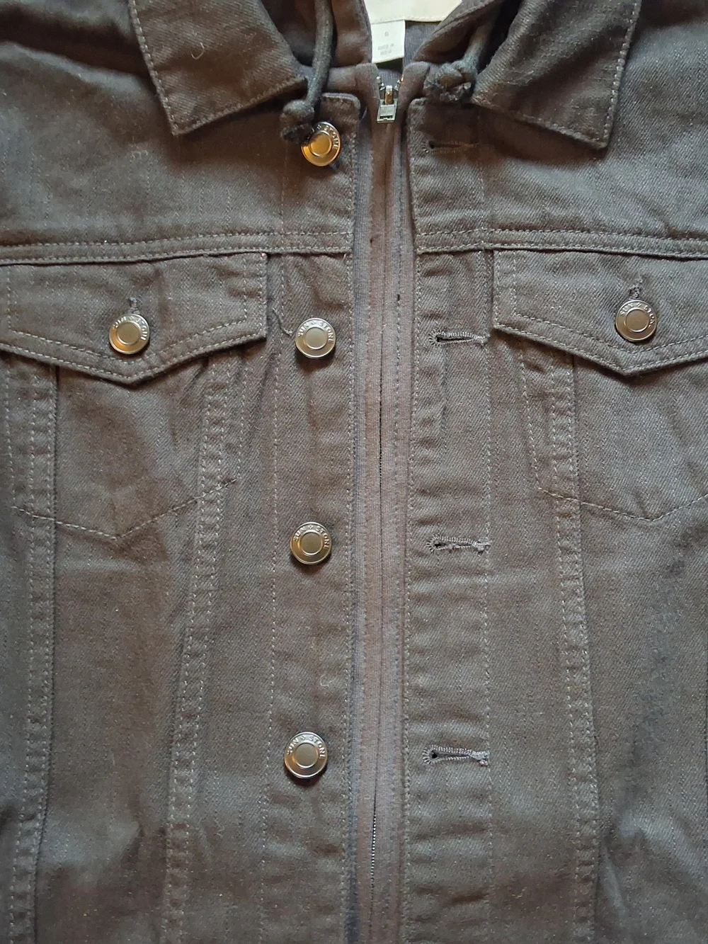 Sun+Stone Men's Hooded Denim Jacket